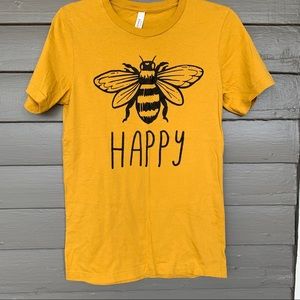 Bee happy Tee on Bella and Canvas